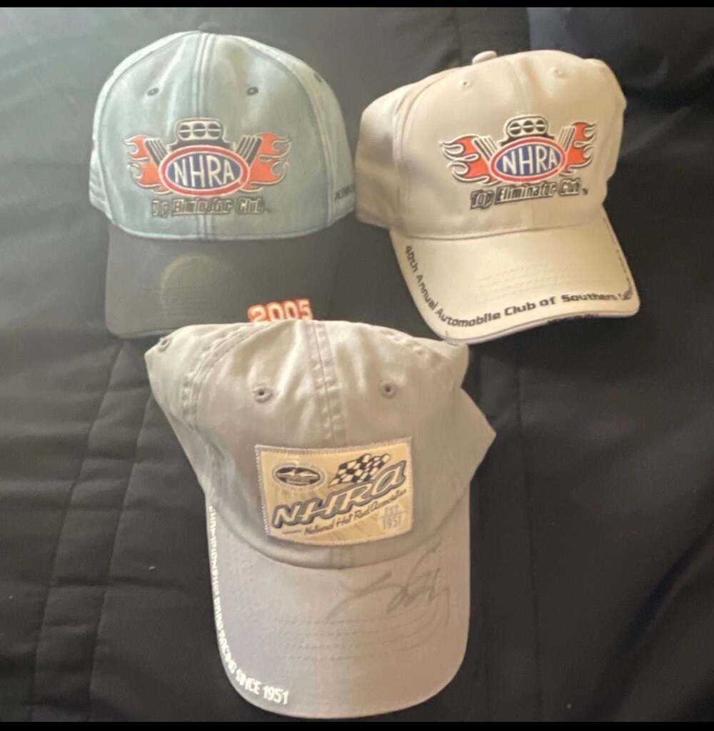Lot of 3 NHRA Top Eliminator Club and Championship Drag Racing Hats